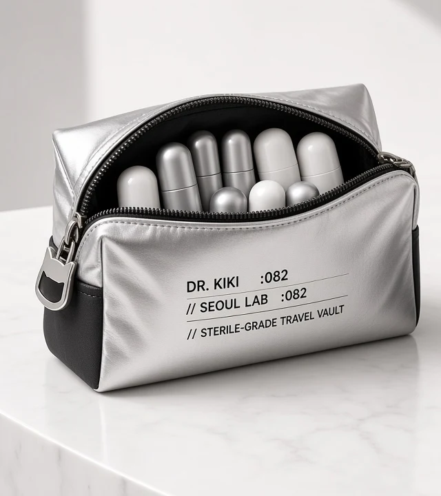 Lab :082 Metallic Silver Tyvek Dopp Kit