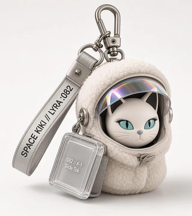 Astronaut Kiki :082 Vinyl-Face Plush Keyring